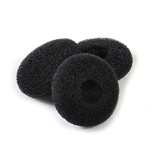 12 par (24 Piezas) Espuma Almohadillas Auriculares de Repuesto Esponja Fundas para Auricular (Negro)