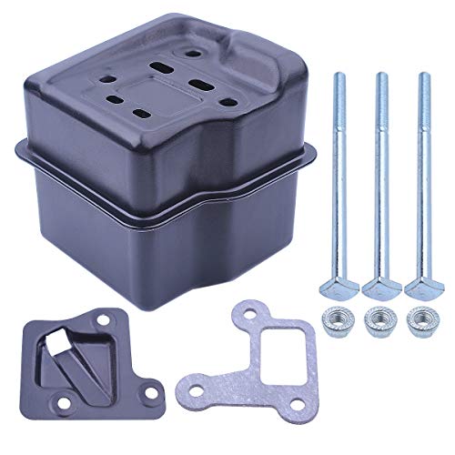 Adefol Silenciador de Escape Kit para Stihl MS290 MS390 310 029 039 Piezas de Repuesto con Pernos de la Junta de Escape y Nueces Junta de Metal para 1127040 0601, 11271400601