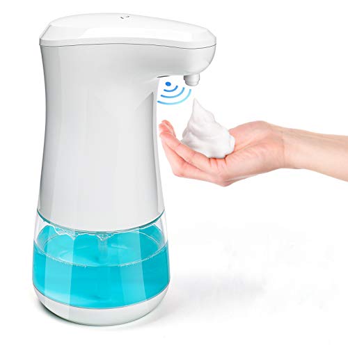 AivaToba Dispensador de Jabón Inteligente, Dispensador Jabon Líquido Automático con Sensor de Infrarrojos,Dispensador de Jabón sin Contacto Impermeable IPX4 para Baño Cocina Aseo y Oficina 320ML