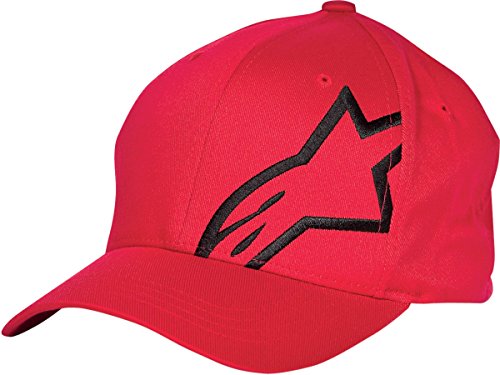 Alpinestars Men's Corp Shift 2 Curved Brim Flexfit Hat Red/Black-XXL