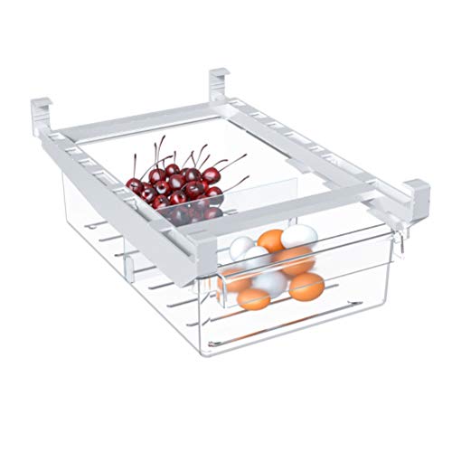 Bireegoo 1 caja de almacenamiento para nevera, almacenamiento de frutas, verduras, estante duradero para cocina, frutas, contenedor de almacenamiento para nevera, organizador de cajones de frutas