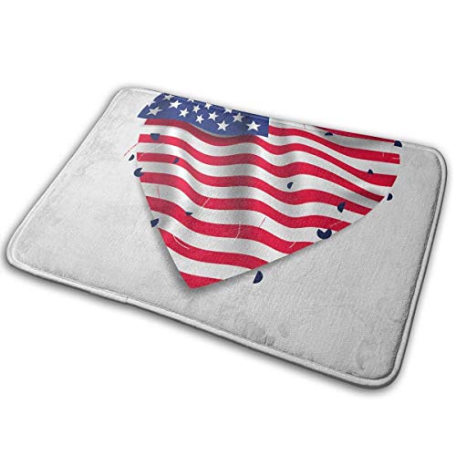 BLSYP Felpudo Indoor Doormat Veterans Day Heart Stylish Welcome Doormat Entrance Non Slip Backing Doormats