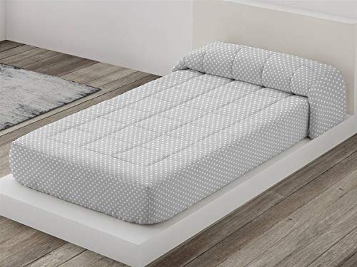 Camatex - Edredón Ajustable Estrella Cama 90 - Color Gris