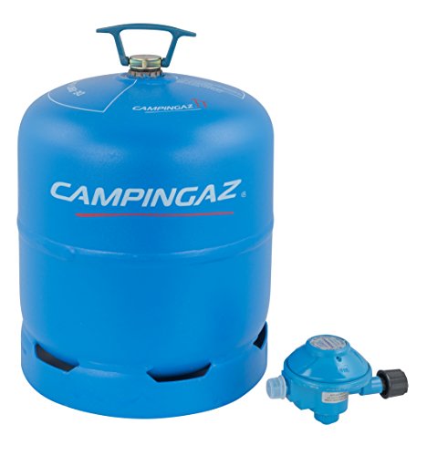 CAMPINGAZ R907 Leere Butan Gasflasche, 2.75 Kg Fassungsvermögen, inklusive 50 mBar Druckregler Bombona de Gas, Unisex Adulto, Azul, Talla única