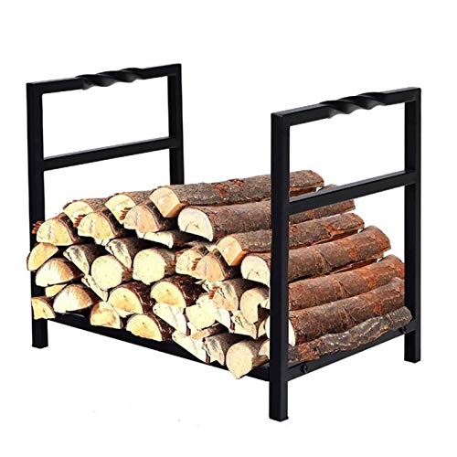 Cestas de leña Pequeño Soporte para Estante de Leña de Simplicidad, Ancho de 35cm para Interior y Exterior, Soporte de Almacenamiento para Leña, para Chimenea/Hogar/Estufa