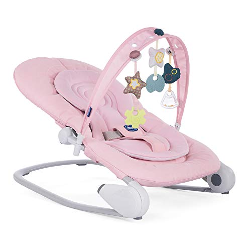 Chicco Hoopla - Hamaca con arco de juegos y reductor, Rosa (French Rose)