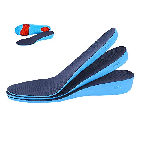 CosyInSofa Plantilla de aumento Altura de amortiguación elástica Altura de inserción de calzado deportivo para hombres o mujeres Cómodas plantillas de reemplazo transpirables (1.7cm(L:40-45EU), Azul)