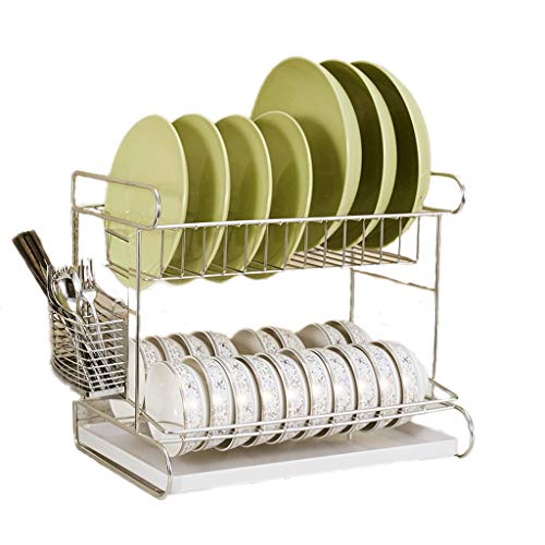 Cxp Boutiques -Escurreplatos Rejilla de Acero Inoxidable 304 de una Pieza Reforzado Rack de Doble escurridor Rack de Cocina Rack de Almacenamiento de Secado (Color : C)