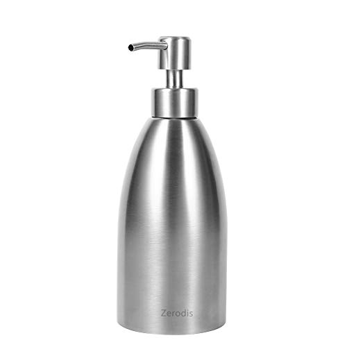 Dispensador de la loción de la encimera del dispensador de la bomba del jabón líquido del acero inoxidable 500ml para el envase del jabón de la caja del champú de la cocina o del cuarto de baño