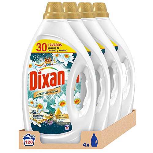 Dixan Detergente Líquido Frescor Energizante Pack de 4, Total: 120 Lavados (6 Litros)