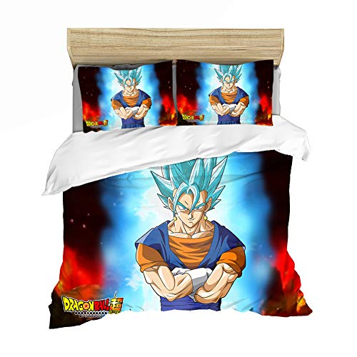 Dragonball Z - Juego de cama,Fundas para edredón 155x220cm,funda de almohada 75 x 50cm,fundas nordicas juveniles