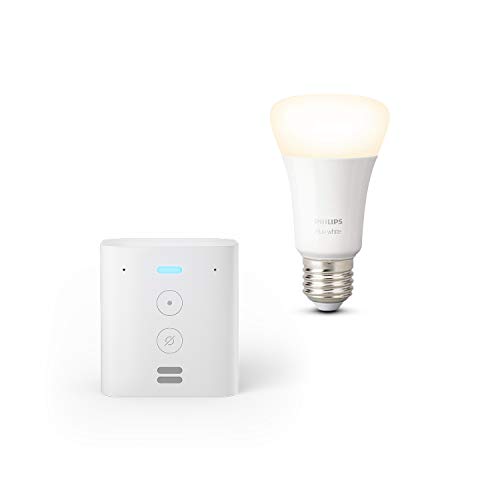 Echo Flex + Philips Hue Bombilla Inteligente (E27), compatible con Alexa