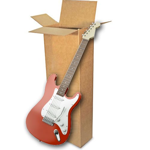 EcoBox - Caja de cartón para transportar guitarra eléctrica (45,7 x 15,2 x 114,3 cm)