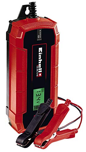 Einhell CE-BC 6 M, Cargador de baterías (con control por microprocesador para los más distintos tipos de baterías, entre otros automóviles/motos, corriente de carga máx. 6 amperio)