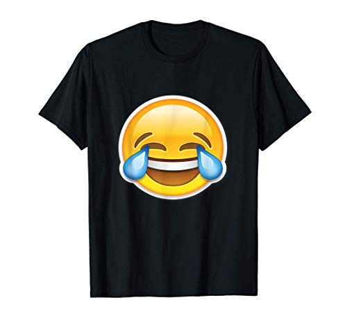 Emoji Divertido Riendo Llorando Lágrimas de alegría Carita Camiseta