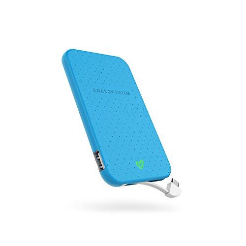 Energy Sistem Extra Battery 2500 Blue (2500 mAh para Smartphones, diseño ultradelgado y Cable Integrado)