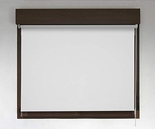 Estor TÉRMICO Opaco Premium (Desde 40 hasta 300cm de Ancho, no Permite Paso de la luz y sin Visibilidad Exterior). Color Blanco. Medida 150cm x 200cm para Ventanas y Puertas