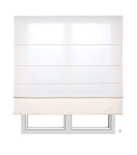 Estores Basic, STOR Plegable con Varillas, Crudo, 150x250cm, estores para Ventana, estores Plegables (24145)