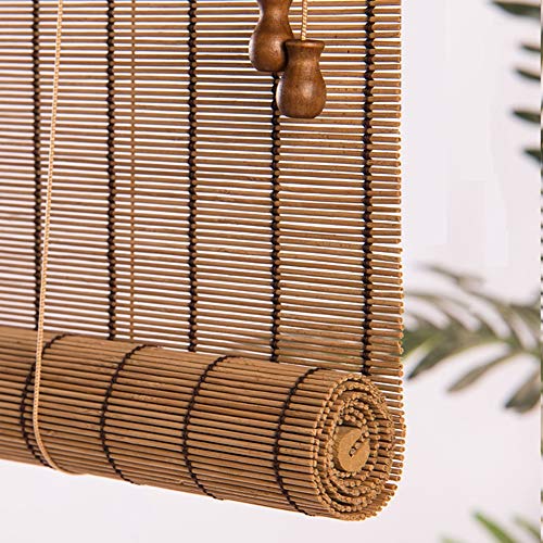 Estores Enrollables Cortina de Persianas Enrollables de Bambú, para Filtrar la Luz de la Ventana del Balcón Exterior, Persiana Enrollable Ligera (Size : 120×180cm)