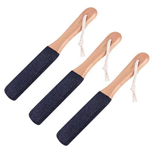 EXCEART 3Pcs Pedicure Foot File Removedor de Callos de Madera Depurador de Pies Colosal Raspador de Pies Pedicura Herramienta de Cuidado de Los Pies para Piel Muerta