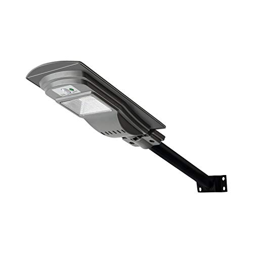 Farola Solar de 30W para Exteriores, Lámpara de Pared Impermeable IP65 con Control de Sensor de Movimiento, Luz de Inundación LED de Seguridad Blanca Fría para Patio, Jardín, Granero, Calle