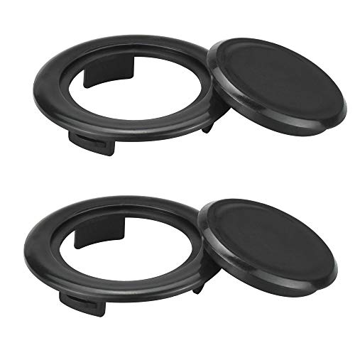 FAVENGO 2 Pcs Tapon Mesa Sombrilla 2 Pulgadas con Tapa Uso para El Agujero de 2 Pulgadas de Mesa y meños que el 1.65 Pulgadas Poste de la Paragua para Sombrillas de Patio Mesa de Patio, Negro