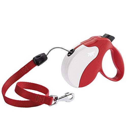 Ferplast - Correa Extensible para Perros Amigo Cord Mini, Cordón retráctil, 3 m, máx. 12 kg, Rojo