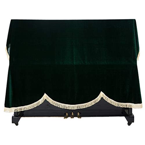 Garden hall Cubierta de Polvo para electrodomésticos de Muebles, Cubierta de Piano de Terciopelo Dorado clásico Europeo (Color : Dark Green, Size : 153x33x120cm)