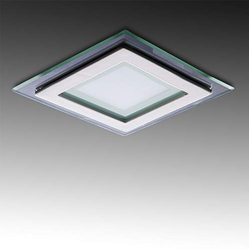 Greenice | Foco Downlight LED Cuadrado con Cristal 95X95Mm 6W 450Lm 30.000H | Blanco Frío