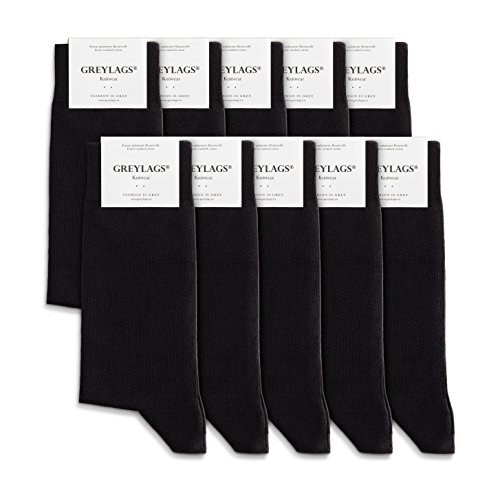 Greylags Prima Calcetines Algodón Peinado Costuras Cosidas a Mano Cómodo Business Calcetines | Hombres y mujeres | 80% Algodón | Certificado Oeko-Tex Standard 100