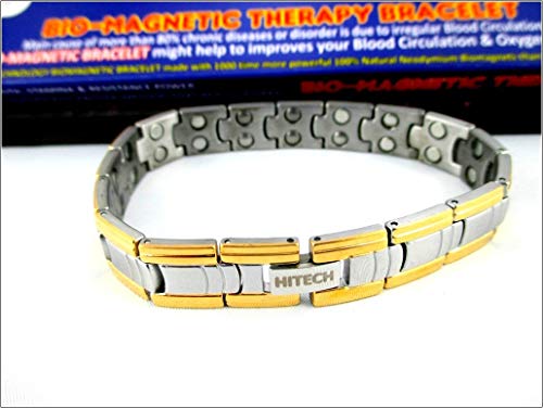 Hitech Pure acero inoxidable sola fila pulsera magnética (hembra) resultado Orientado a + + + +