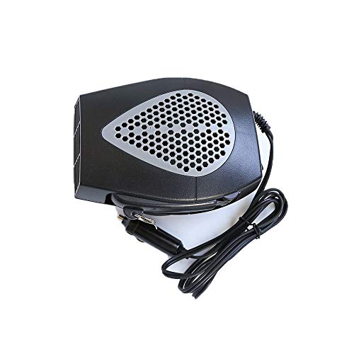 HLDUYIN Encendedor del Coche Calentador De Ventilador De Coche Portátil 12 V, Auto Parabrisas Electrónico Deshielo del Ventilador del Desempañador,Black