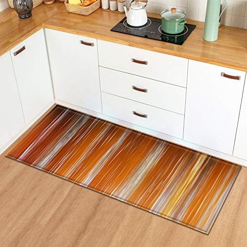 HLXX Alfombra de Cocina para el hogar, patrón de Grano de Madera, Alfombra para Piso, Dormitorio, cabecera, decoración, Entrada, Felpudo, Pasillo, Alfombra para baño A17, 50x160cm