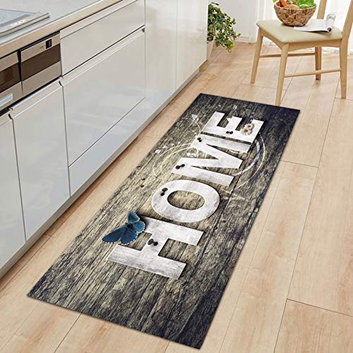 HLXX Alfombra Larga de Cocina Alfombra de baño Antideslizante con Estampado Moderno Alfombra de absorción de Suelo Alfombra de Entrada para el hogar Dormitorio Sala de Estar A3 60x180cm