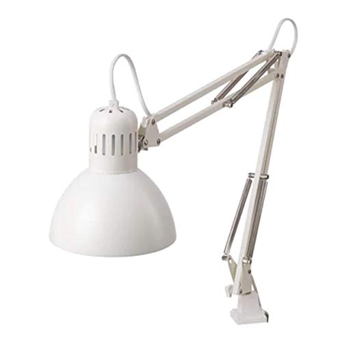 Ikea Tertial - Lámpara de escritorio con brazo y cabeza ajustables, lámpara de trabajo de acero lacado, diámetro de la pantalla: 17 cm