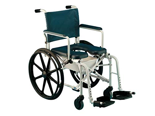 Invacare Marinertm Rehab Ducha Silla Con Orinal Silla De Ruedas Asiento Tamaño: 40.6cm W X 40.6cm D, Rueda Tipo: 58.4cm Recauchutados Uretano Neumáticos