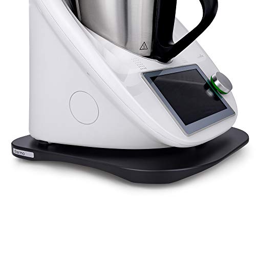 INWOOD thermoBase Premium Tabla de Madera / Thermomix TM5 TM6 / Tabla Deslizante / 2 Deslizadores de teflón en Lugar de Ruedas / 2 topes de Goma para Mayor Estabilidad / diseño Innovador