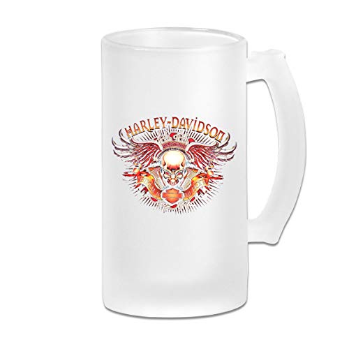 Jldoenh Udjgn Harley Davidson - Taza de cerveza escarchada, 500 ml, vaso grande para regalo, copa de vino