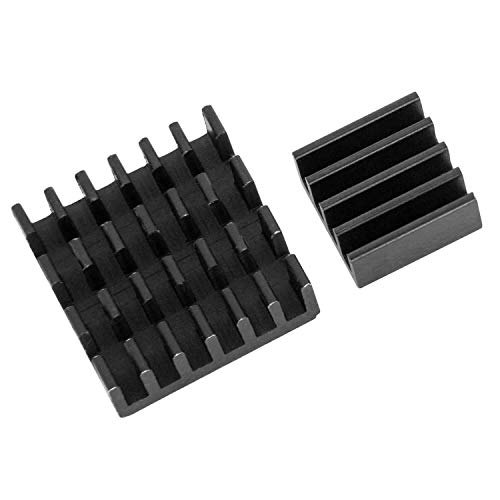 Juego de 2 Passive aluminio disipador en diferentes tamaños para Raspberry Pi Modelo A + B para pegar 1 x 2er Set schwarze Kühlkörper für Raspberry Pi 3