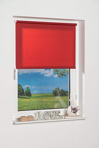 K de Home 236626 – 2 Klemmfix – Estor de Mini, Rojo Luz de día, plástico, Tela, Rojo, 50 x 150