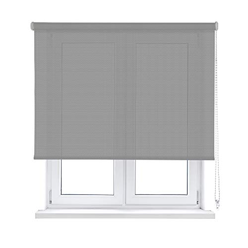 KAATEN Estor Enrollable Screen 10%, Blanco Gris, 105x190