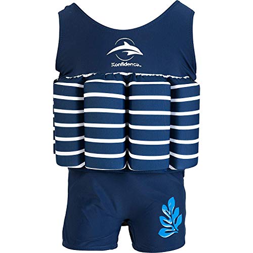 Konfidence Float Suit Azul Blau - Blue Breton Stripe Talla:1-2 años