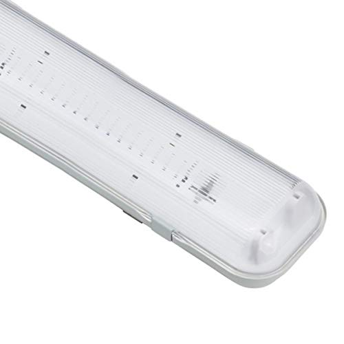 LEDUNI ® Pantalla Estanca para dos tubos T8 LED Conexión un Lateral 1200MM