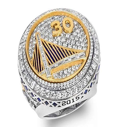 Luxuon AnillosAnillo para Hombre, Réplica del Campeonato del Mundo De La NBA Golden State Warriors 2015 Tamaño del Anillo 9-12 para Joyas para Hombres,12