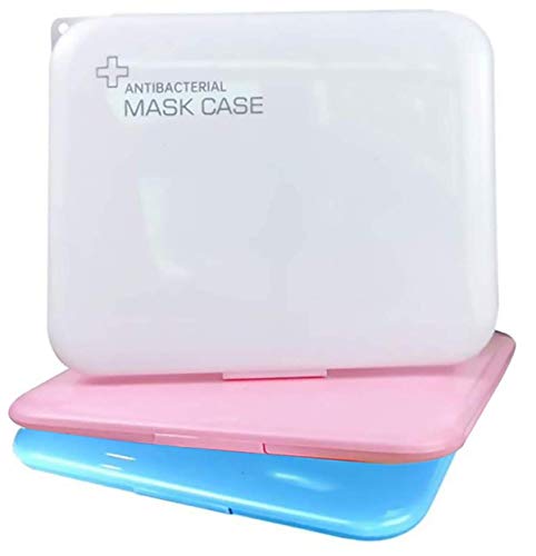 MASMAS 3 x Estuche para Mascarillas, Caja Portátil para Guardar Máscaras, Recipiente Ecológico, Materiales Libres de Contaminación, Caja Almacenamiento Mascarilla