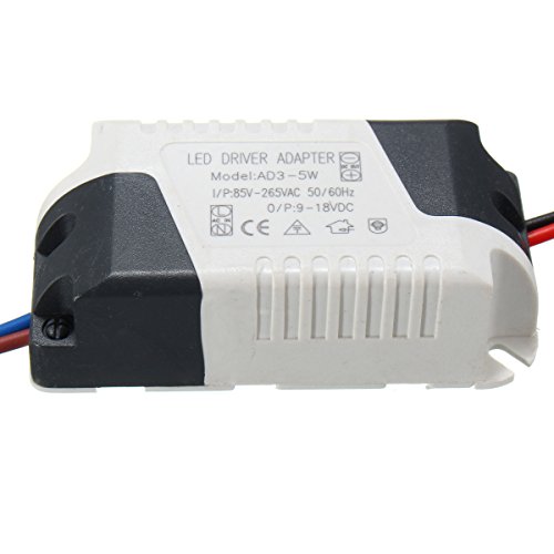 MASUNN AC85-265V A DC9-18V 3-5W 300 Ma Llevó Luz Lámpara Driver Adaptador Transformador Fuente De AlimentACión