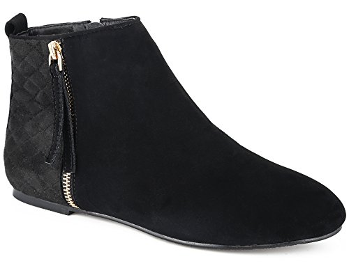 MaxMuXun Botines Diseña Casual Elegante Cómoda con la Caña del Tobillo Negro Plana para Mujer Talla 40 EU