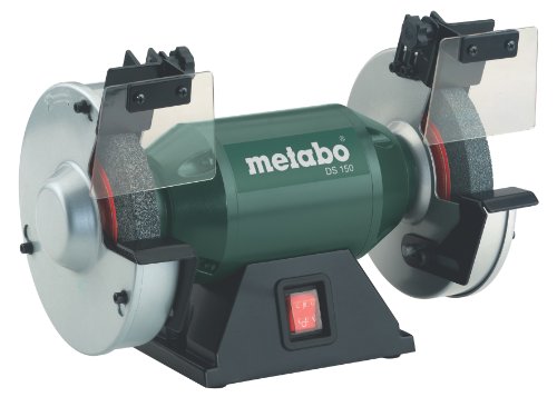 Metabo 6.19150.00 619150000-Esmeriladora doble para metal DS 150 350W anchura de muela 20 mm, 350 W, 1 V, Negro, Verde, Plata