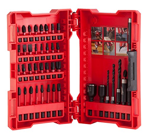 Milwaukee MW4932430908 Estuche De 40 Puntas Shockwave G2, 0 V, Rosso