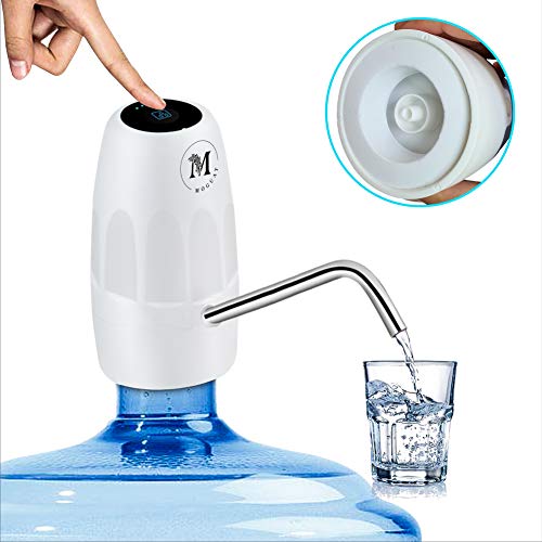 Moguat Dispensador Agua para Garrafas con Adaptador, Dosificador Eléctrico Automático Extraíble Recargable USB Botellas Agua Fria y Caliente, Bomba de Agua